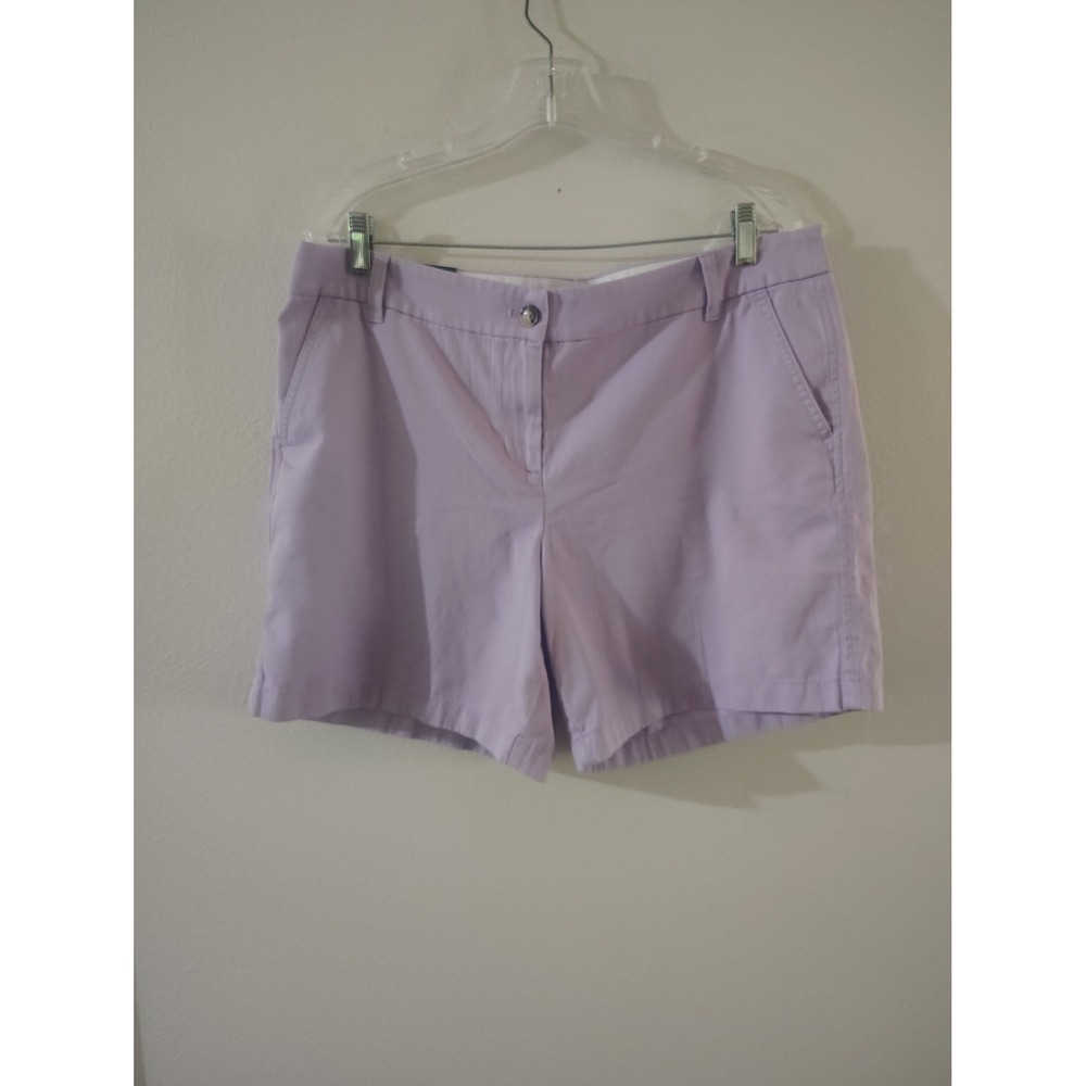 J.Crew Womens 7 Inch Chino Shorts Lavender Purple Cotton Twill Size 14 PR5240